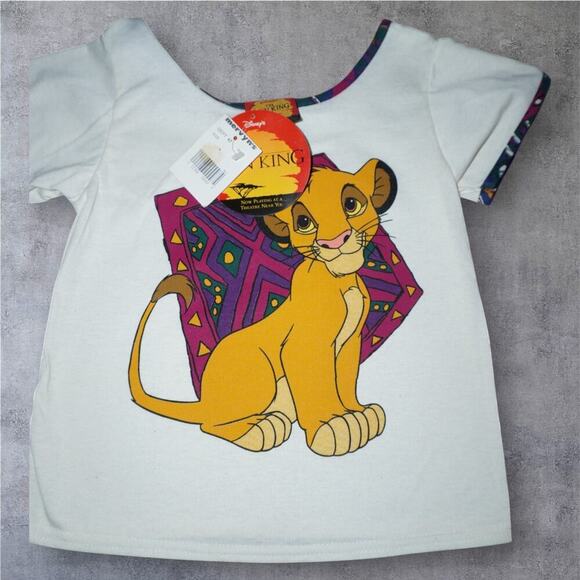 Deadstock Vintage Disney Lion King Simba T-Shirt –Size 6 Made in USA 90s Tee NWT - Picture 5 of 11
